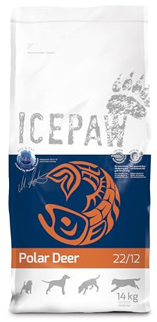 ICEPAW Polar Deer, Hypoallergenes Trockenfutter für Hunde, mit Hirsch und Kartoffel 14 kg