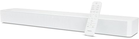 MEDION P61155 Barre de Son 2.0 avec Bluetooth (avec télécommande, Commande Tactile, HDMI (Arc), AUX, entrée Optique, 2 x 30 W RMS) Blanc