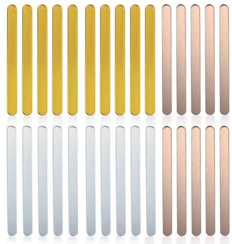 Hocadrv 30 palitos acrílicos reutilizables para tartas y paletas de espejo, 11,5 x 0,95 x 0,25 cm