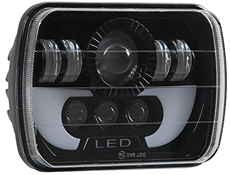Phare LED carré multifonction rectangulaire pour voiture 90 W pour moto