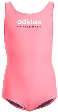 adidas Bambina Sportswear U-Back Swimsuit Kids, Lucid Pink, 11-12 Years