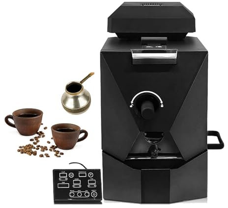 URJWAN Electric Coffee Bean Roaster Commercial Roaster,Commercial Automatic Coffee Roaster,Commercial Automatic Coffee Roaster, with 3 Baking Curve, with Smoke Filter, for Home