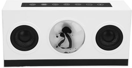 Tanzendes Ferrofluid mit Musikrhythmus, Bluetooth 5.3 Musikleser, Ferrofluid -Display und Ambiente, Leistungsstarker Sound, für Desktop -Dekor Stilvoll (White)