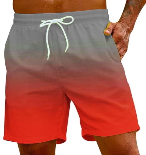 Costume Piscina Uomo Costumi Mare Costume da Bagno Nuoto Hawaiano Surf Pantaloncini Sportivi Boxer Trunk Mare Costumi Pantaloncino Sportivo Navigare Shorts Sportivi Estivi Uomo Lungo Taglie Forti 4XL