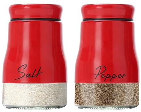 Kit Salero Y Pimentero | Set de Dispensadores para Condimentos - Saleros de la Encimera,Para Encimera De Cocina Hogar Camping Restaurante Casa Rural Apartamento Residencia Universitaria