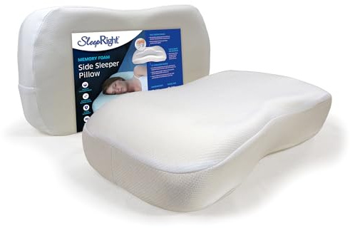 Splintek SleepRight Side Sleeping Pillow – SleepRight Memory Foam Pillow – Best Pillow for Sleeping On Your Side – 24 x 3 Standard Size