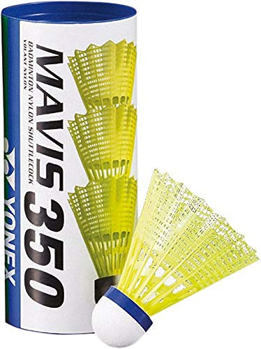 YONEX Mavis 350 3-pack badminton bollar nylonshuttles blå medium M-350BP (blå (medium gul))