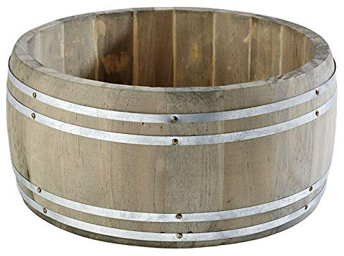 APS 11930 Table Caddy Country Style, Tischfass, Besteck-Fass, Besteckbehälter aus Holz, Ø 17,5 cm, Höhe 8,5 cm, braun