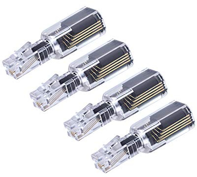 YOLISTIC (Value Pack of 4 360° Phone Cord Detangler Landline Telephone Extended Rotating Black