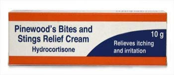 Pinewood's Bite & Stings Relief Cream - Hydrocortisone 1% w/w (10 x 10g Tube)