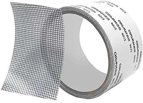 ACEBON Fliegengitter Reparatur Klebeband, 5cm x 2m Fliegengitter Reparatur Set für Fenster Tür Loch von Insektenschutz Fliegenvorhang Anti Moskito Insekten (Grau)