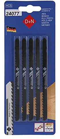 D+N - Stichsägeblatt 5Stk 120mm/1. 3mm, HCS, 33040