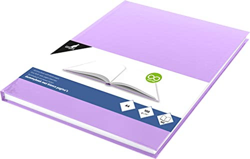 Kangaro KTC Skizzenbuch Kangaro A4 blanko mit lila violetter Pastell Hardcover, 80 Blatt 100 gramm weiß Säurefreies Papier, K-5354