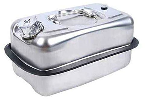 BHBXZZDB Bidón para Combustible 3L/5L Plaza Gruesa de Metal de Combustible Puede for Motocicleta Bidón de Gasolina, Respaldo de Emergencia para vehículos, Plata