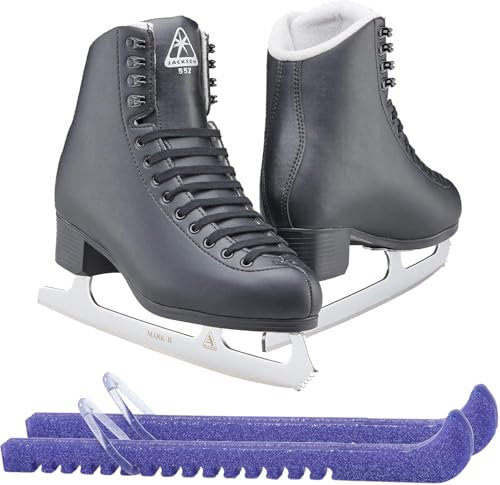Jackson Ultima Classic JC552 Eiskunstlaufschuhe für Herren/Jungen, mittlere Breite, Herrengröße 39 mit Skate-Guards