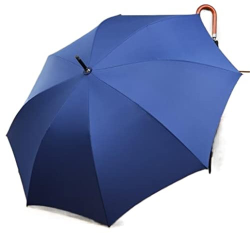 AVFORA Regenschirm, Golfschirm, extra starker Stockschirm, Vintage-Hakengriff, Holz, automatisch zu öffnender Baldachin, Stockschirm for Regen und Sonnenschirm