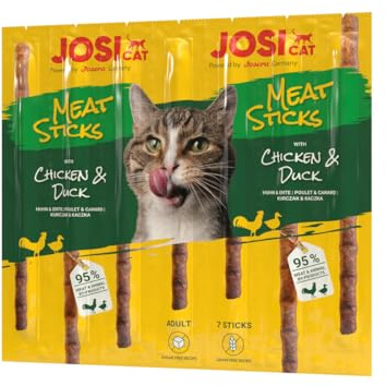 JosiCat Meat Sticks Chicken & Duck | 20x 7 St. | Adult | Snack für Katzen