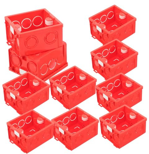 OSALADI Scatola Per Prese a Muro Tipo 86, Scatola Di Giunzione Incasso, Materiale Pvc Ignifugo, Protezione Anti-corrosione, Set Da 10 Pezzi Per Installazione Domestica e Commerciale