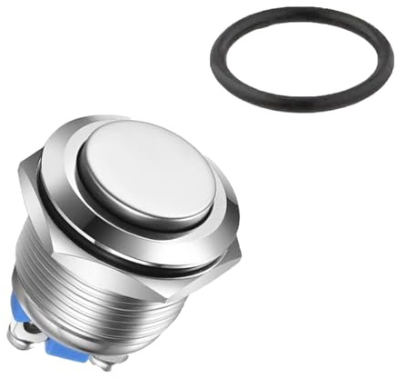 16mm Runder Startknopf, IP67 Wasserdicht Drucktaster Druckschalter | 250V 2A Metall, momentan schalter, einfach installieren, robust langlebig, quality duo carry, praktisch auto, quality durable