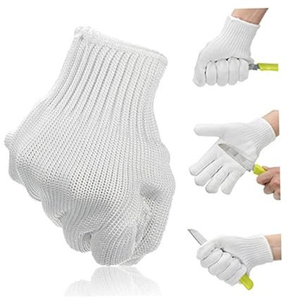 Mikikit Hochelastische Schnittfeste Handschuhe Atmungsaktiv Leicht Bequem Schnittfestigkeit Für Köche Und Metzger