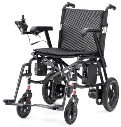 zhyunvd Electric Wheelchair,Foldable Power Wheelchairs,Lightweight Electric Wheelchair for Adults,With Removable 10AH Lithium Battery,130Kg Capacity,Easy to Transport and Store a