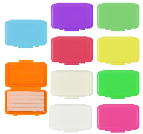 10 Pezzi Cera Dentale, Scatole Bretelle Ortodontiche, Dental Wax per Apparecchi, Alleviare Irritazioni e Dolore, 10 Colori e 10 Gusti