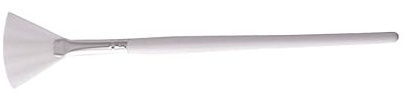 Ipetboom Pennello Ventaglio Maschera Viso Bianco Manico Lungo Per Maschera Fai Da Te, Applicatore Uniforme Per Cura Della Pelle Nelle Zone Delicate Del Volto
