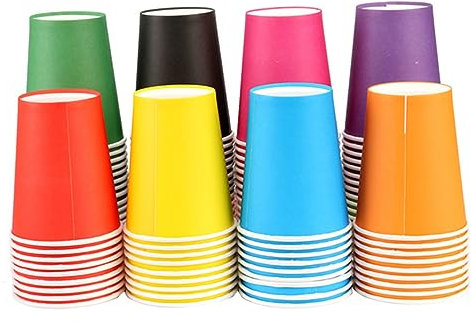 Healvian Lot De 100 Gobelets En Papier Colorés Pour Loisirs Créatifs Loisirs Créatifs Jaunes