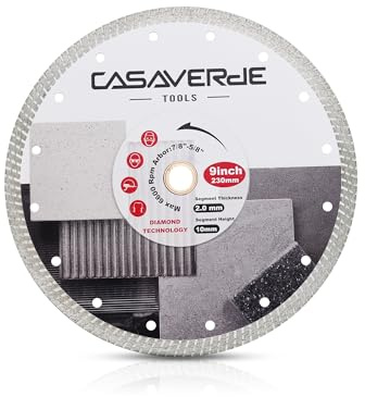 Casaverde Diamanttrennscheibe 230mm x 22,23mm für Fliesen,Naturstein,Marmor,Granit,Keramik