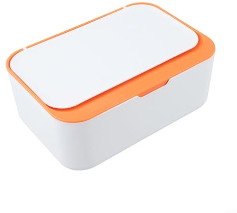 Niceminiwall Caja dispensadora de toallitas de plástico para toallitas húmedas para bebés con tapa, estuche de almacenamiento de pañuelos para el hogar, coche, oficina, baño, mantiene las toallitas