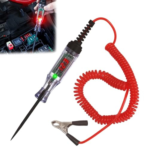 Automotive Circuit Tester Pen, 3-90V DC Voltage Tester with LED Test Light | Car Fuse Tester, Electrical Live Wire and Relay Tester, 12V Battery Tester for Vehicle Wiring Circuit Checking