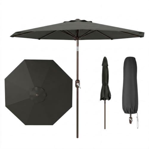 Parasol de Jardin Parasol Extérieur à Manivelle avec Housse de Protection