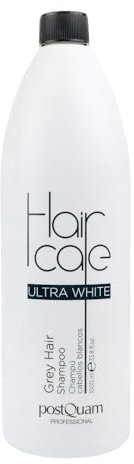 PostQuam - Shampoo per Capelli Bianchi per Uomo e Donna | Rimuove il Giallo Nei Capelli Grigi, Lascia i Capelli Morbidi e Lucenti - Flacone da 1000 ml