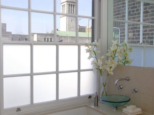 1 Metre x 4 Metre White Frosted Privacy Glass Window Film (Solar Control & Privacy)