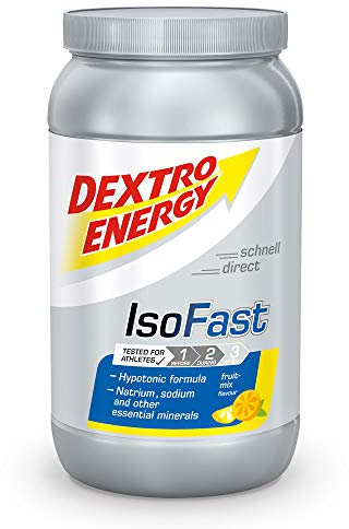 Dextro Energy Iso Fast Dose Fruit Mix | Leckeres Getränkepulver für Ausdauersport | 1120g Hypotonisches Getränke Pulver mit Elektrolyten