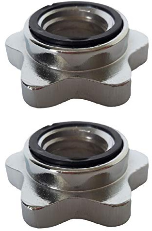 BEST SPORTING Sternverschluss für Hantelstangen I 1 Stück, 2 Stück oder 4 Stück I Profi Sternverschlüsse für Hantelstangen mit 30/31 mm I leichte Anbringung I verchromt I Hantelklemmen