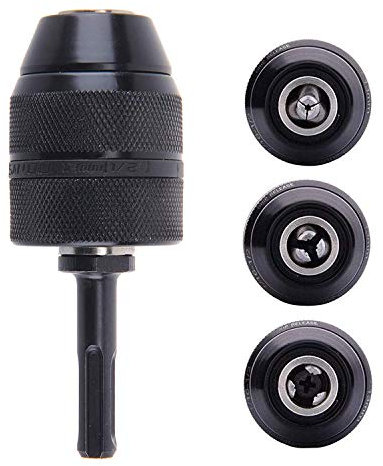 Schnellspannbohrfutter 2-13mm 1/2-20UNF mit Adapter Bohrfutter SDS in Dreibackenfutter Bohrfutter Adapter Zwei-Loch-Bohrhammer zum Drehen von Bohrmaschinen All-Metal-Universalfutter