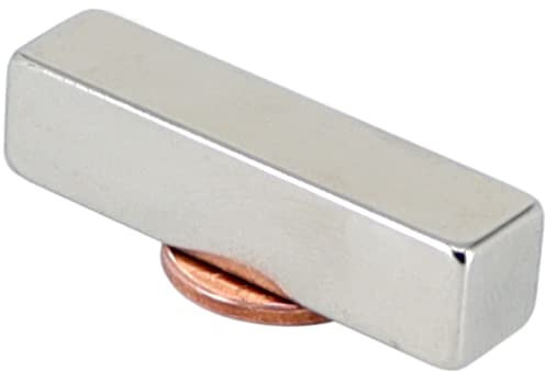 Neodym Magnete Extra Stark Quader 40x10x10mm - 17 Kg Powermagnet - Neodym Magnet 40mm - Quadermagnet 40 x 10 x 10 mm - N52 Stark Neodym-Magnete (1 Stück)