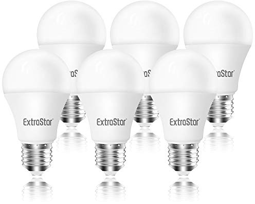 EXTRASTAR A60 E27 LED Glühbirne, 10W, 950 LM, 6500K Kaltweiß, Nicht Dimmbar | LED Lampe 10W ersetzt 80W Glühlampe, A60 Energiesparlampe, 6 Stück
