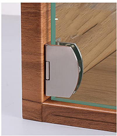 [2 pièces] Armoire porte en verre charnière salle de bain pince sans cadre porte en verre armoire vitrine armoire pince 90 degrés charnière