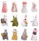 XiXiRan Figuritas Conejos*12, Conejos de Paisaje en Miniatura, Mini Conejo de Pascua, Conejos Lindos en Miniatura, Mini Figura de Conejito, Decoración de Micro Paisaje Regalo de Cumpleaños de Navidad