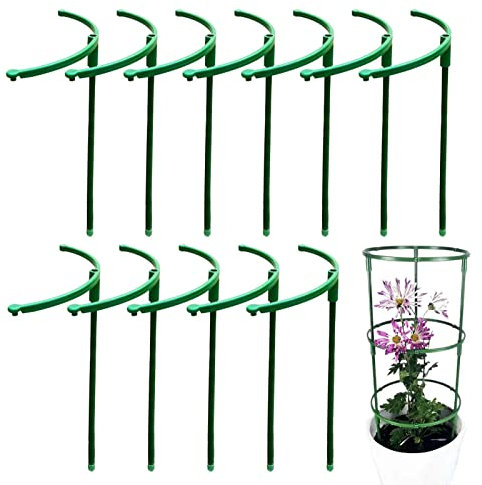 Eayoly de Jardin | 12 Porte-Demi-Ronds empilables | Fournitures de d'intérieur et d'extérieur pour tomates, Monstera, pivoines, hortensias, grimpantes