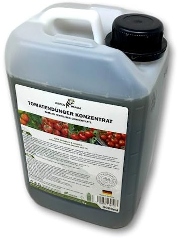 GreenPanda Tomatendünger flüssig - 3L Tomaten Dünger konzentriert - Dünger Tomaten - Tomato fertilizer zur verbesserten Ernte & intensiveren Geschmack (3 Liter)