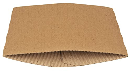 ABENA Cup Sleeves Pack of 100 Paperboard Sleeves for 350–470ml Coffee Cups | Paperboard Cup Sleeves, For Hot Drink Cups, Insulating Coffee Cup Sleeves for Paper Cups, Ideal for Cafés, Offices & Catering