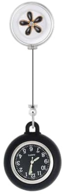 KARELLS Montre d'Infirmière à Gousset Personnalisable avec Aiguilles Lumineuses et Clip - Cadeau pour Les Médecins et Infirmières