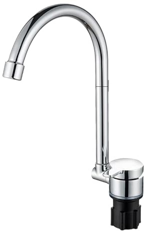 360 Grad drehbarer RV-Wasserhahn - Platzsparender, aus Messing gefertigter Wasserhahn, faltbarer Wasserhahn,Wohnmobil-Süßwassersysteme für Bootshäuser, Wohnwagen, Wohnmobile, Bars, Yachten Veeteah