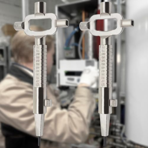 gvivej clés de chantier universelles pour Serrure & Réparation chauffage | Un seul outil pour une installation et un retrait complets sans changements d'outils constants - 2 pièces