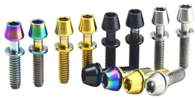 AQXYQAZZ Pernos de Titanio for vástago, arandela cautiva, Tornillo Hexagonal de Cabeza cónica, Sujetador de Titanio(Rainbow Color)