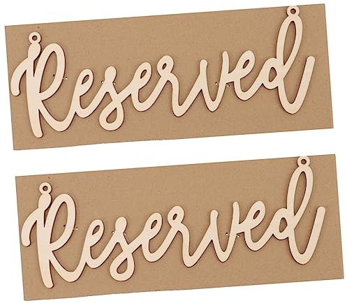 Amosfun 4 Stück Reservierte Karte Schilder Für Restaurantreservierungen Eingangsschild Schild Für Reservierte Sitzplätze Für Hochzeiten Reservierte Schilder Für Die Hochzeit Golden Hölzern