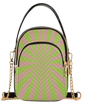 Bolso cruzado de viaje moderno con múltiples bolsillos, color verde lima para el día de la madre, Rayo verde lima, 1 size